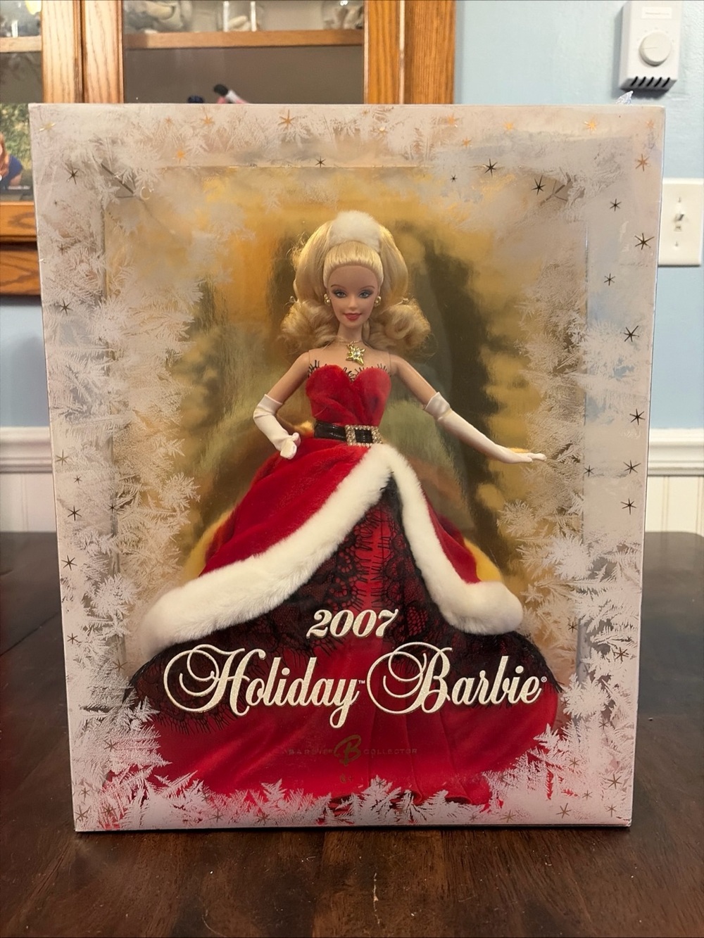 SEALED 2007 Holiday Barbie In Plastic Mattel K7958 Christmas
